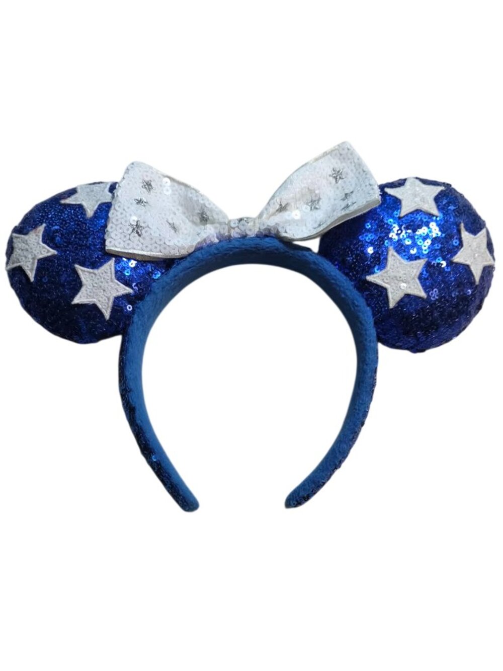 Disney Parks Minnie Mouse Americana Star Sequin Ears Headband